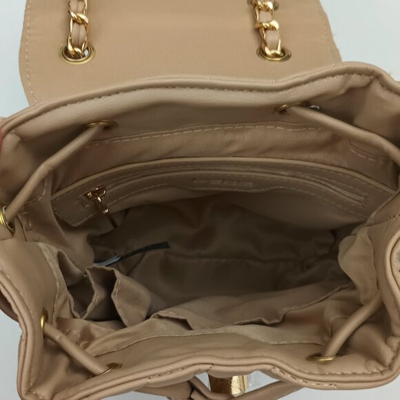 Bebe Hera Small Backpack Top Handle & Adjustable Straps Color: Beige New w/Tags - Picture 5 of 8